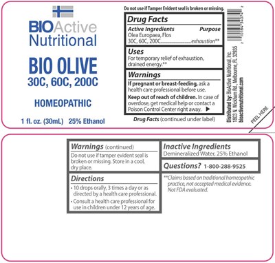 Bio Olive 30c, 60c, 200c (Bani0208 Bio Olive Lbl 06 17 25)